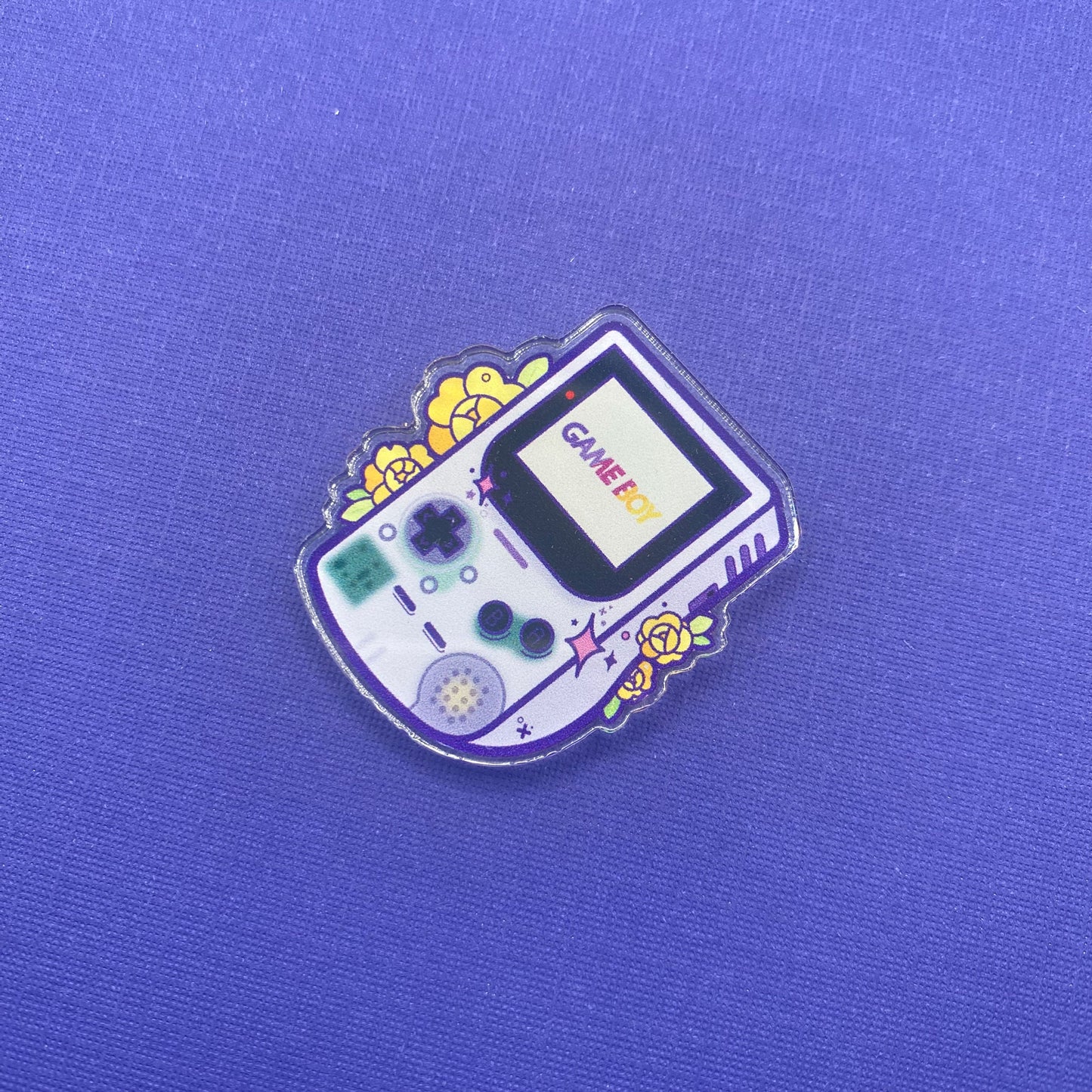 Atomic Purple Chonky Game Boy Acrylic Pin