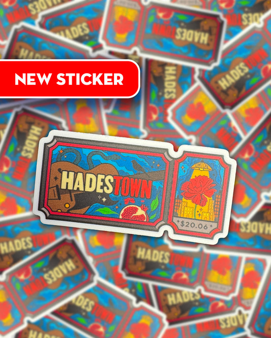 Hades Town Ticket Vinyl Sticker