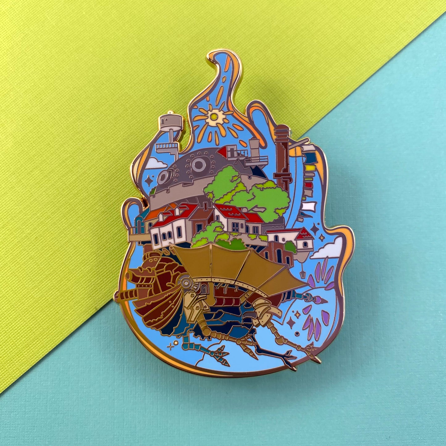 Howl's Moving Castle Destination Hard Enamel Pin