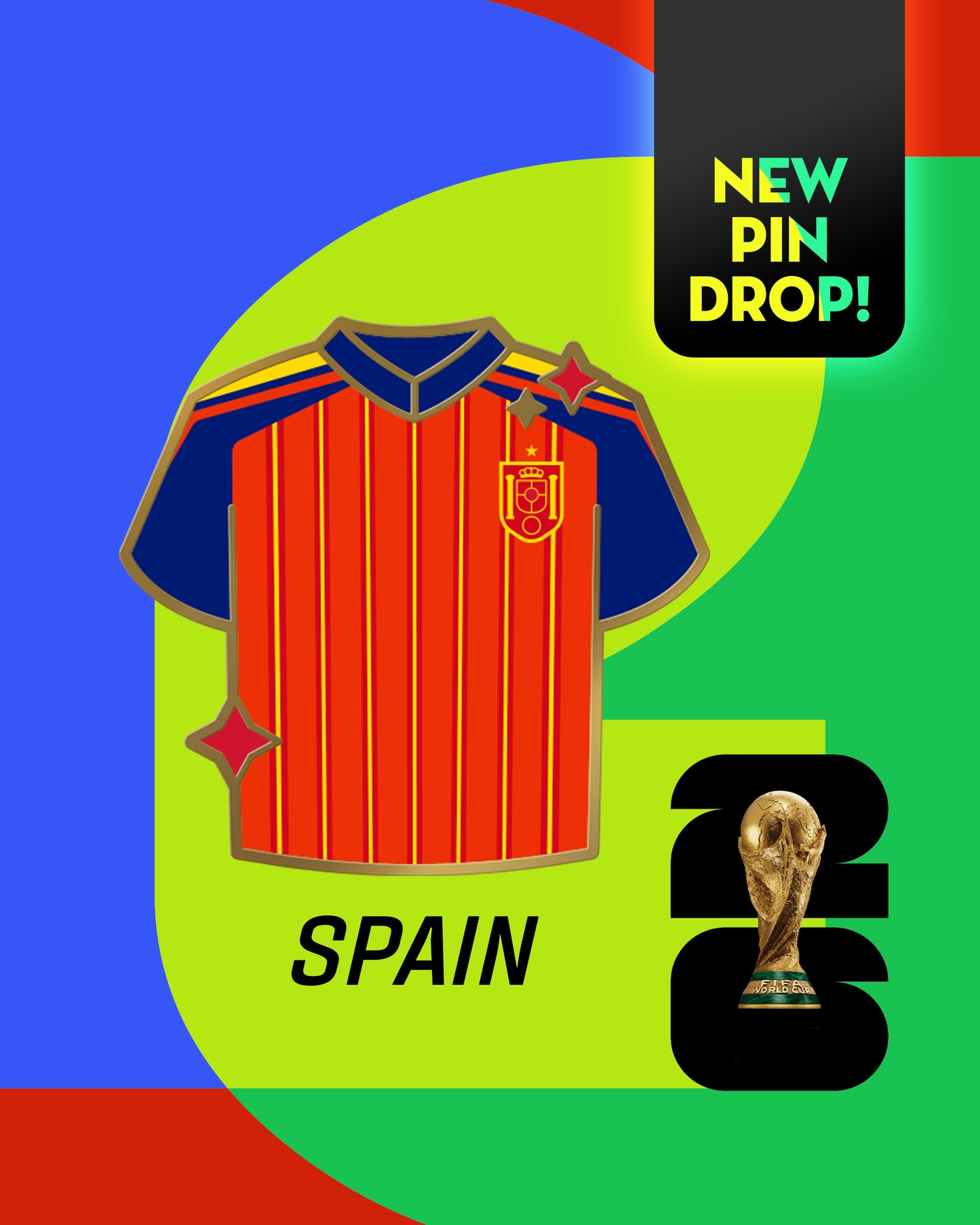 PREORDER | World Soccer Tournament Hard Enamel Pins | Sports | Enamel Pin | International | Football