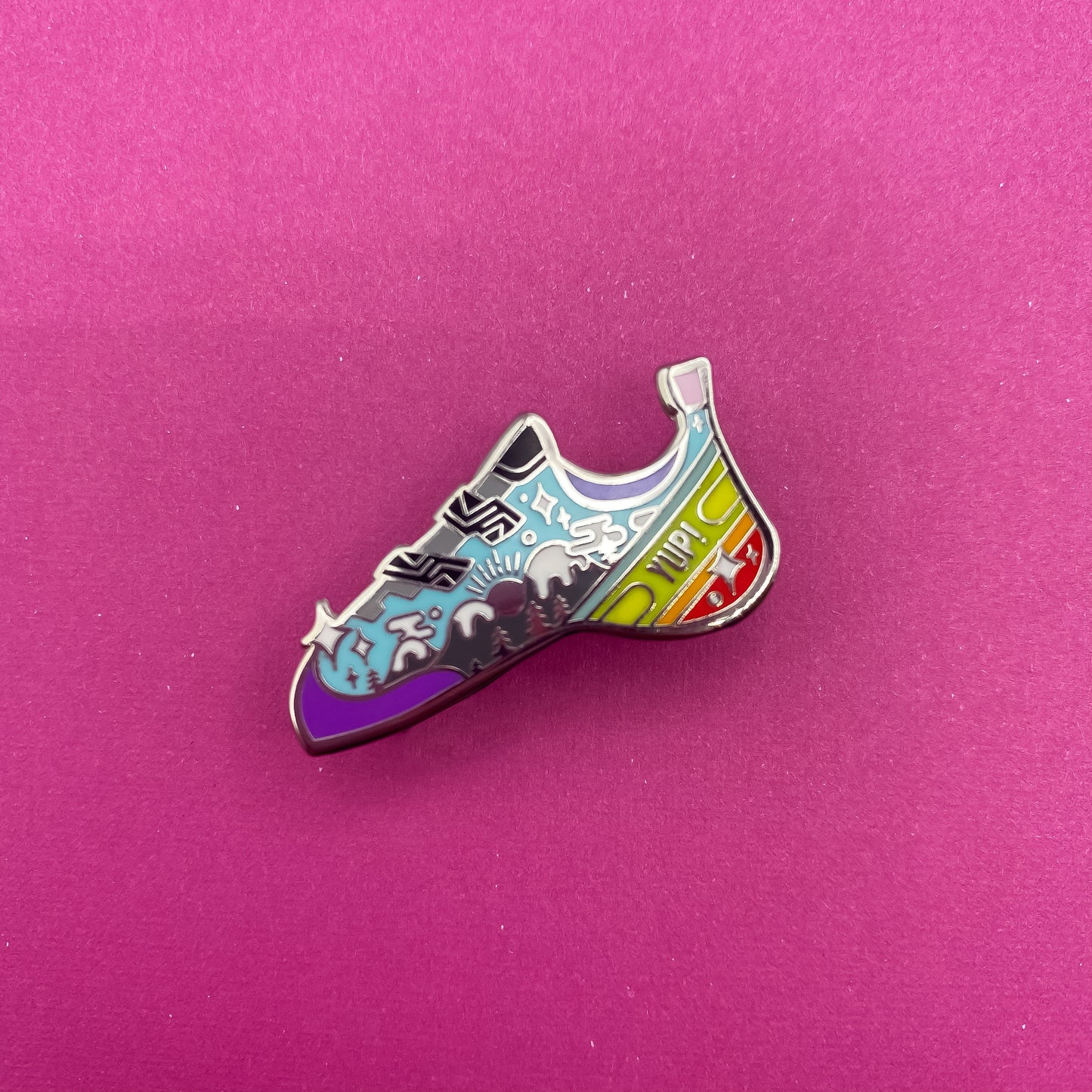 Yup! Climbing Shoe Hard Enamel Pin