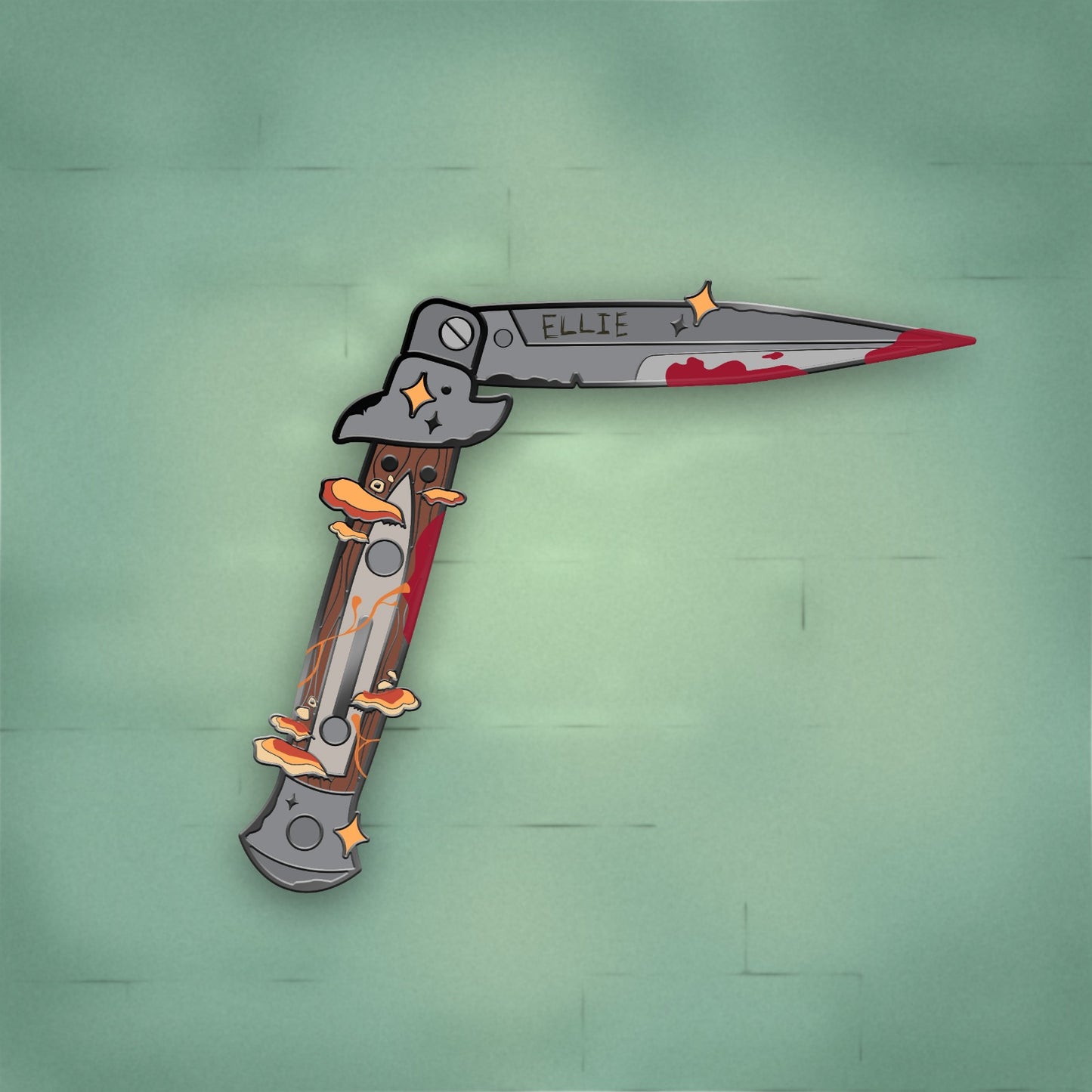 The Last of Us Ellie switchblade hard enamel pin - view 5 | Funky Punky Designs