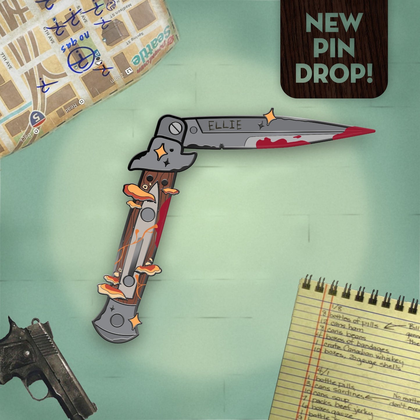 The Last Of Us Ellie's Switch Blade Hard Enamel Pin