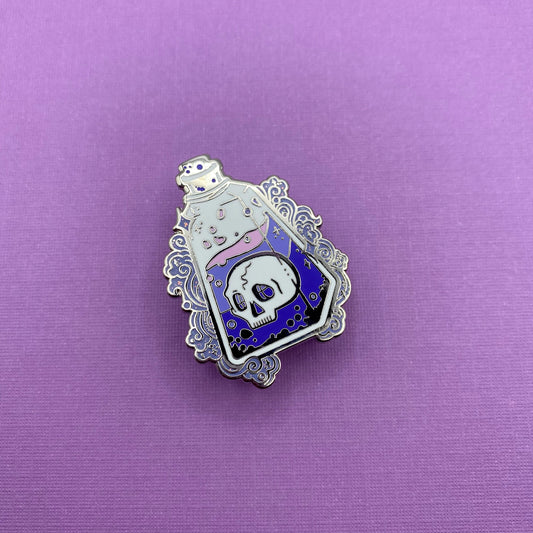 Draught of the Living Death potion hard enamel pin - view 2 | Funky Punky Designs