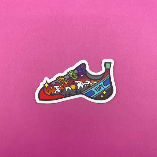 Yup! Climbing Shoe Vinyl Sticker