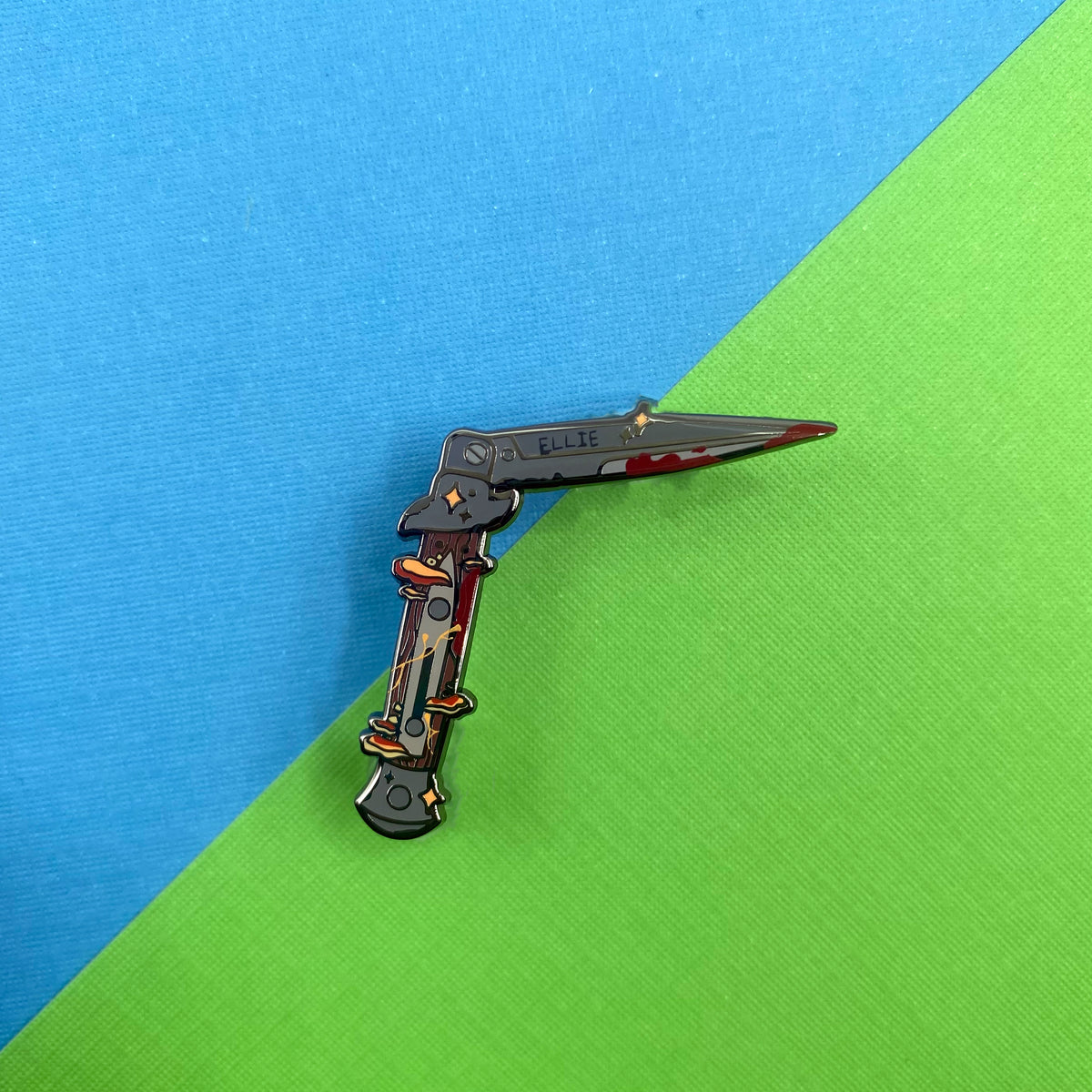 The Last of Us Ellie switchblade hard enamel pin | Funky Punky Designs