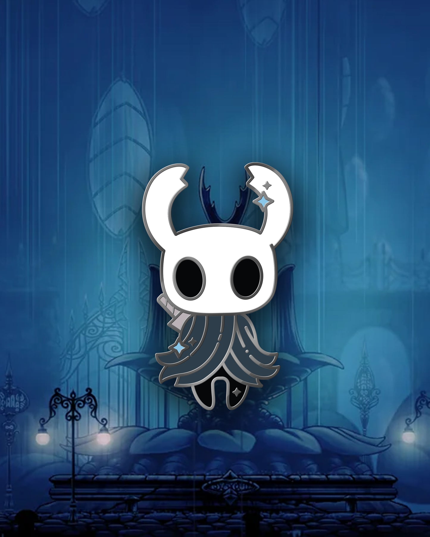 Hollow Knight Hornet and The Knight hard enamel pin - view 3 | Funky Punky Designs