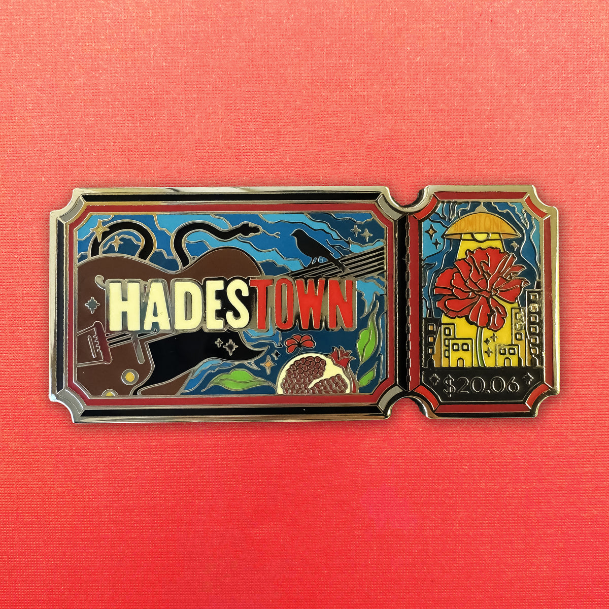 Hadestown Ticket Hard Enamel Pin - Back Order