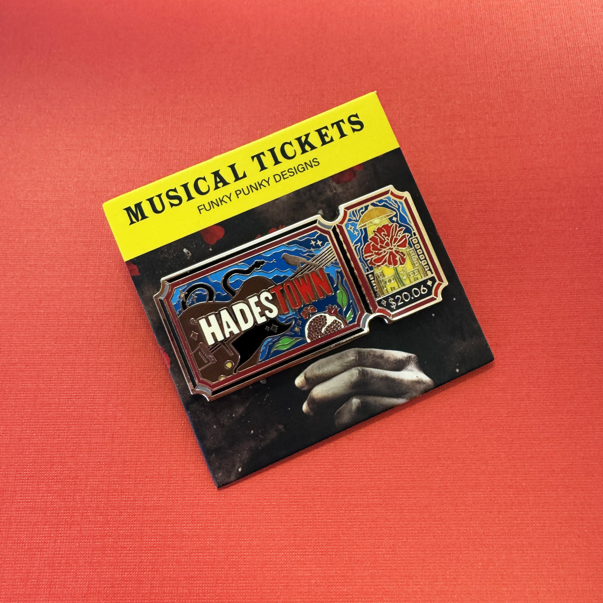Hadestown Ticket Hard Enamel Pin - Back Order