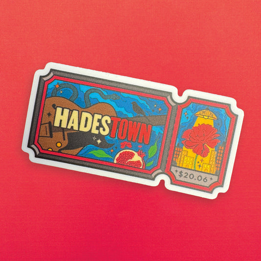 Hades Town Ticket Vinyl Sticker