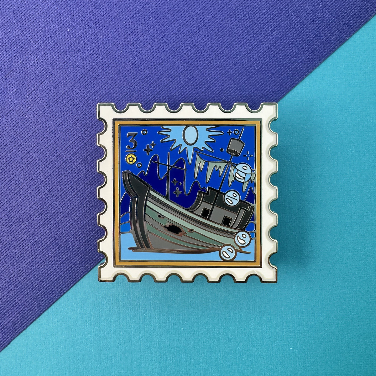 Super Mario 64 painting hard enamel pin - view 3 | Funky Punky Designs