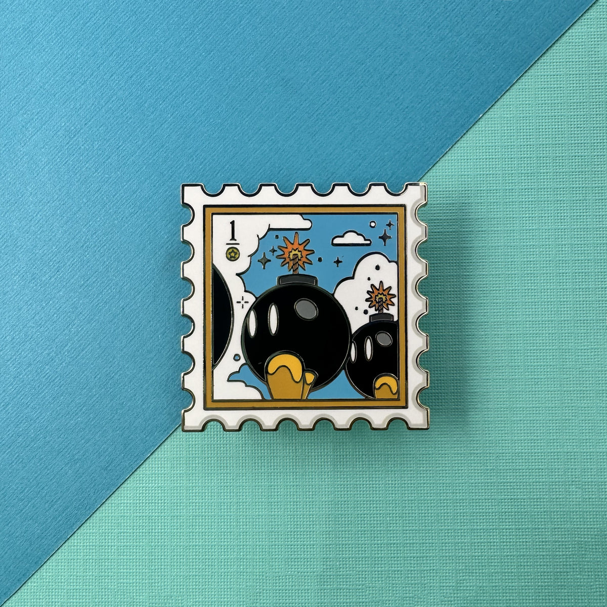 Super Mario 64 painting hard enamel pin - view 2 | Funky Punky Designs
