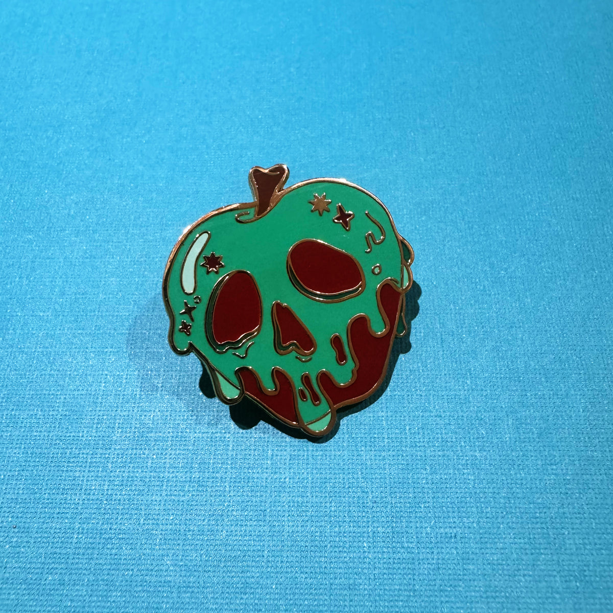 Poison apple hard enamel pin - view 2 | Funky Punky Designs