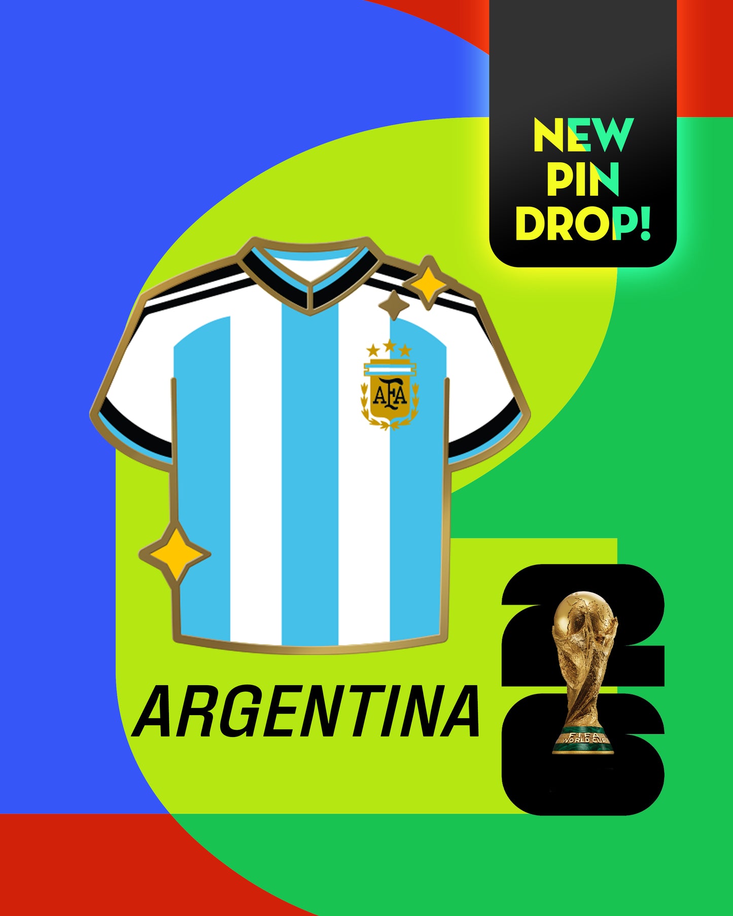 PREORDER | World Soccer Tournament Hard Enamel Pins | Sports | Enamel Pin | International | Football