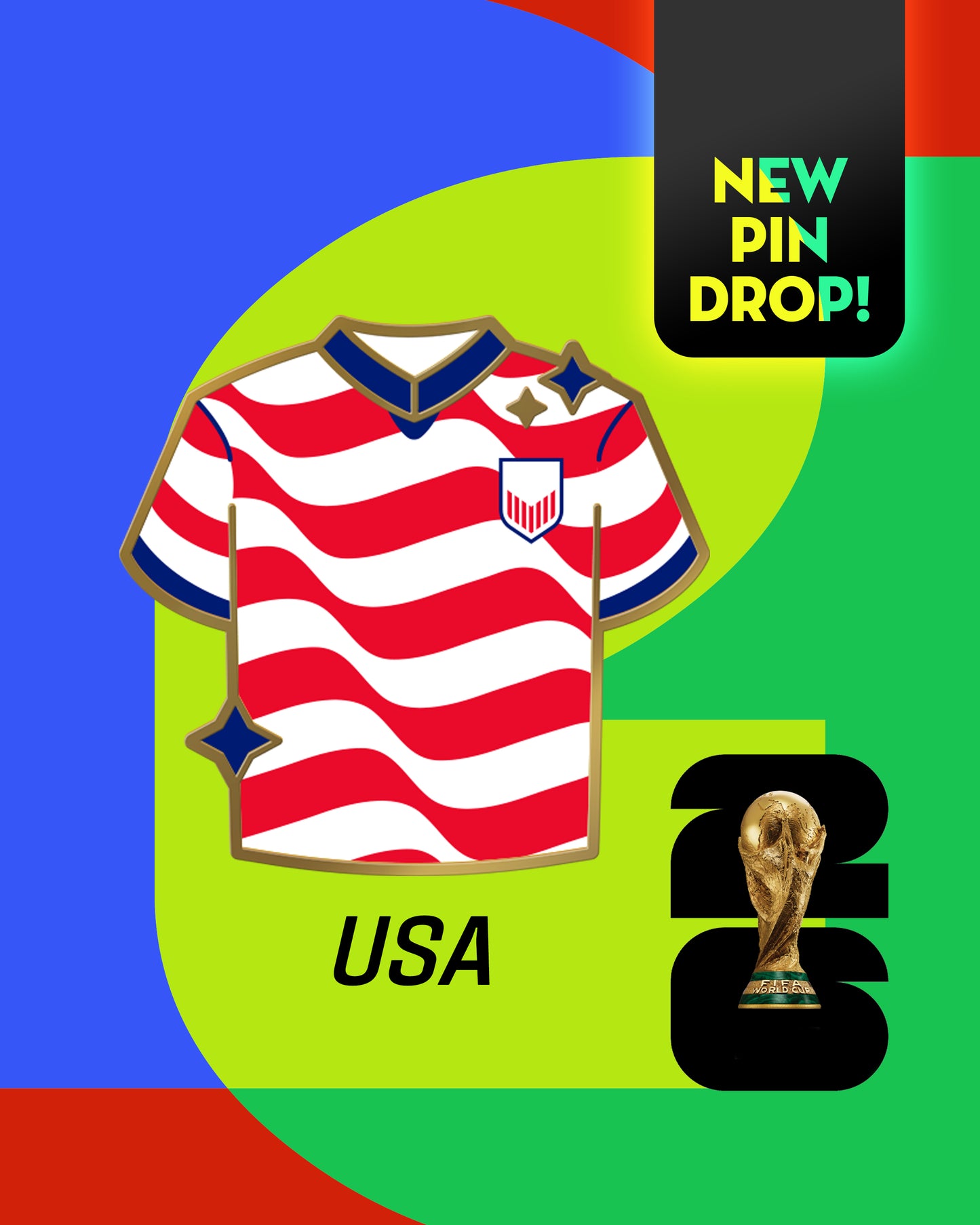 PREORDER | World Soccer Tournament Hard Enamel Pins | Sports | Enamel Pin | International | Football