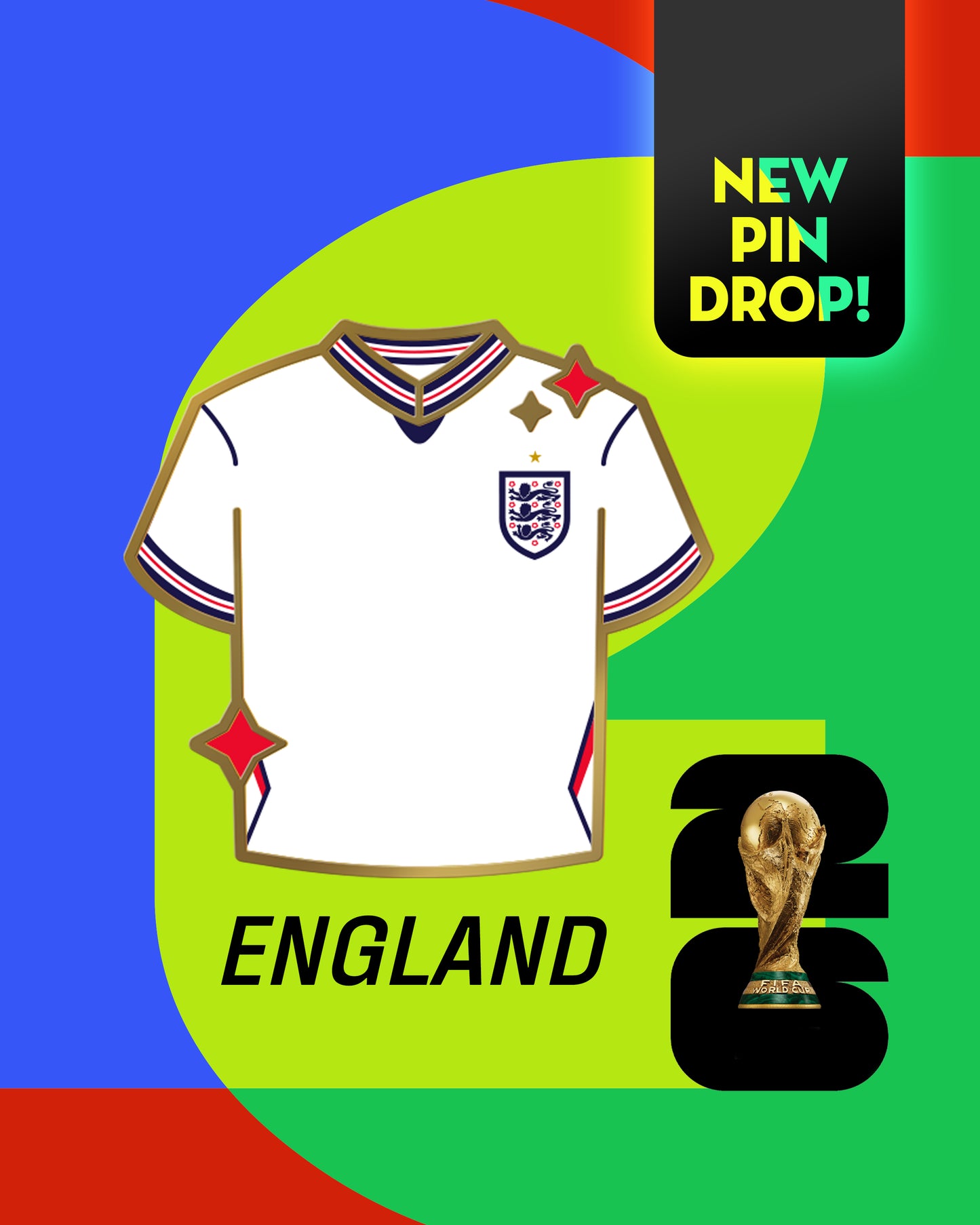 PREORDER | World Soccer Tournament Hard Enamel Pins | Sports | Enamel Pin | International | Football