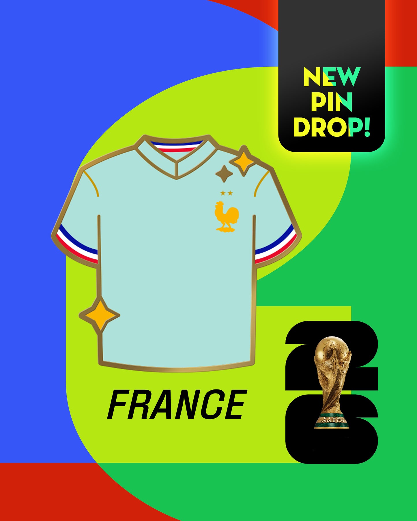 PREORDER | World Soccer Tournament Hard Enamel Pins | Sports | Enamel Pin | International | Football