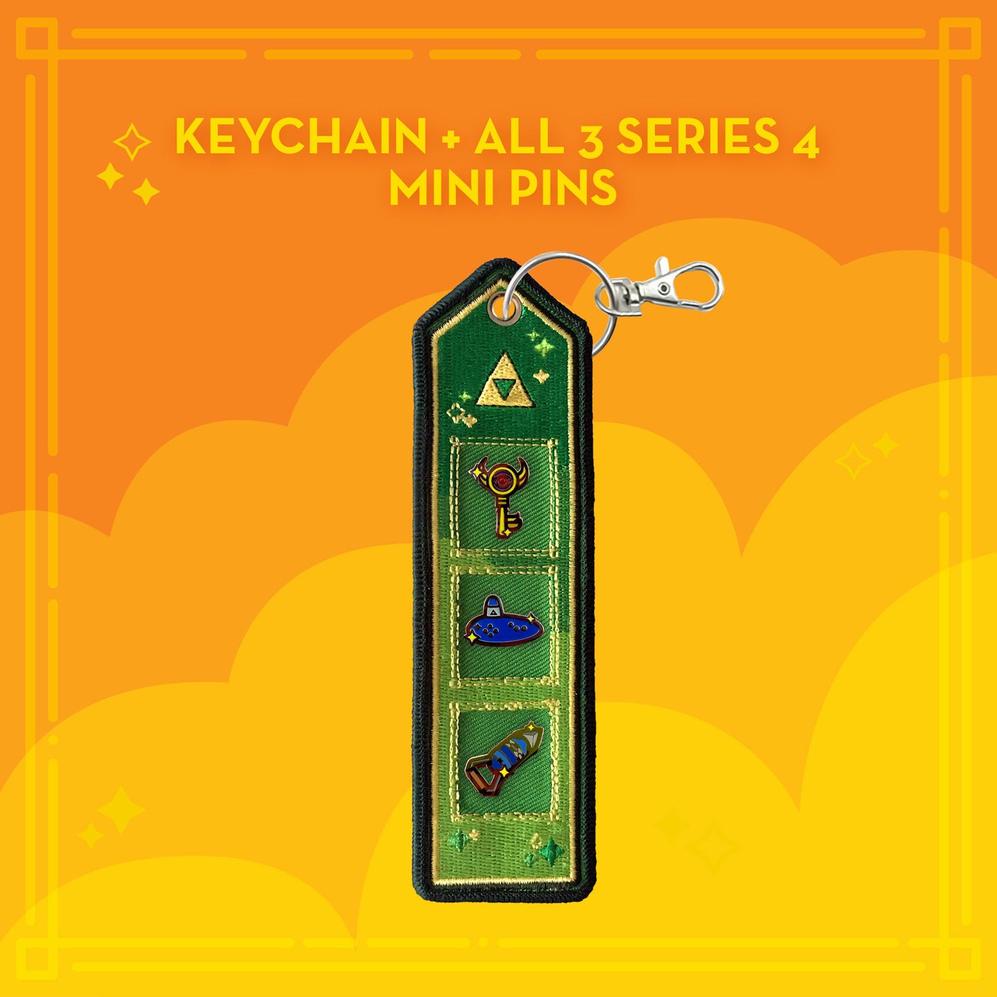 Legend Of Zelda Item Key Chain and Enamel Pins Series 4