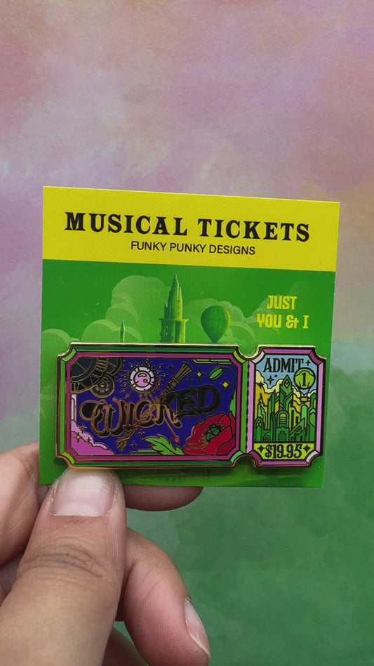 Wicked Ticket Hard Enamel Pin - Backorder