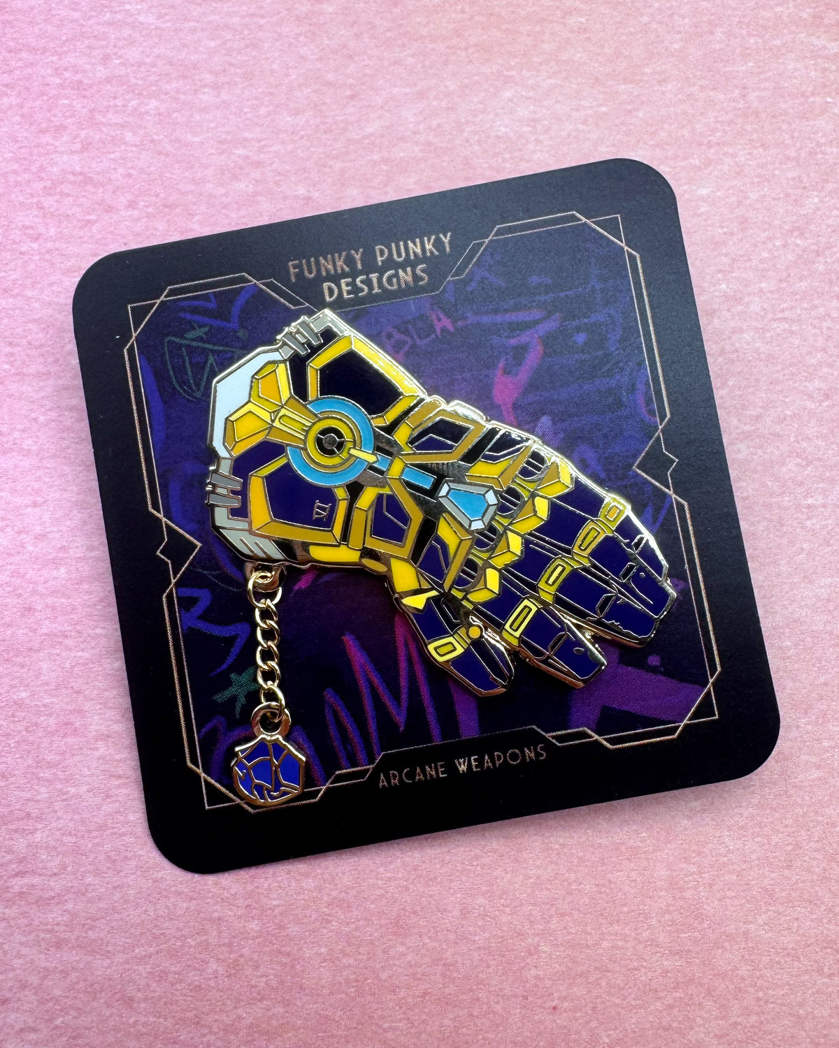 Jinx and Vi Arcane hard enamel pin set - view 5 | Funky Punky Designs