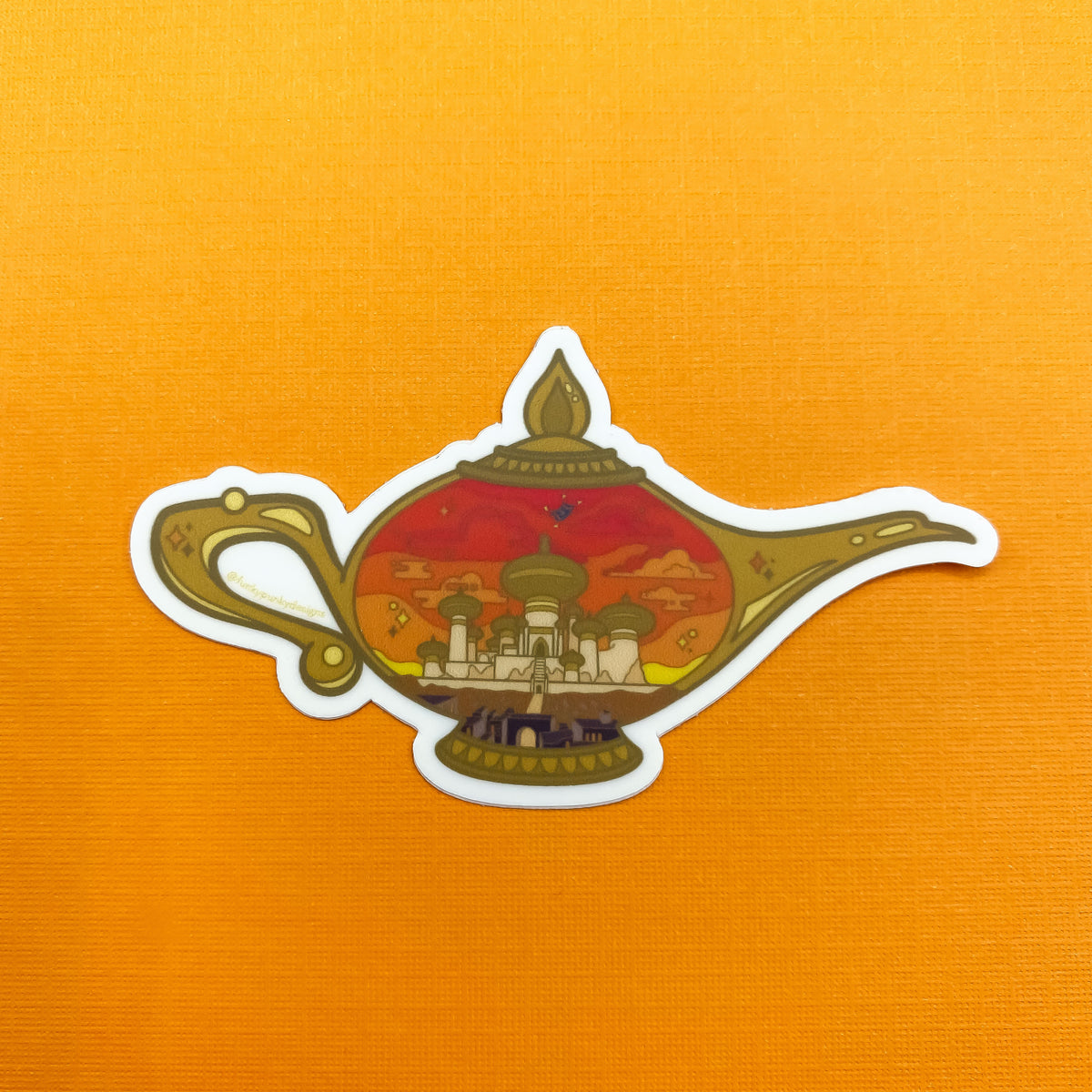 Aladdin genie lamp vinyl sticker | Funky Punky Designs