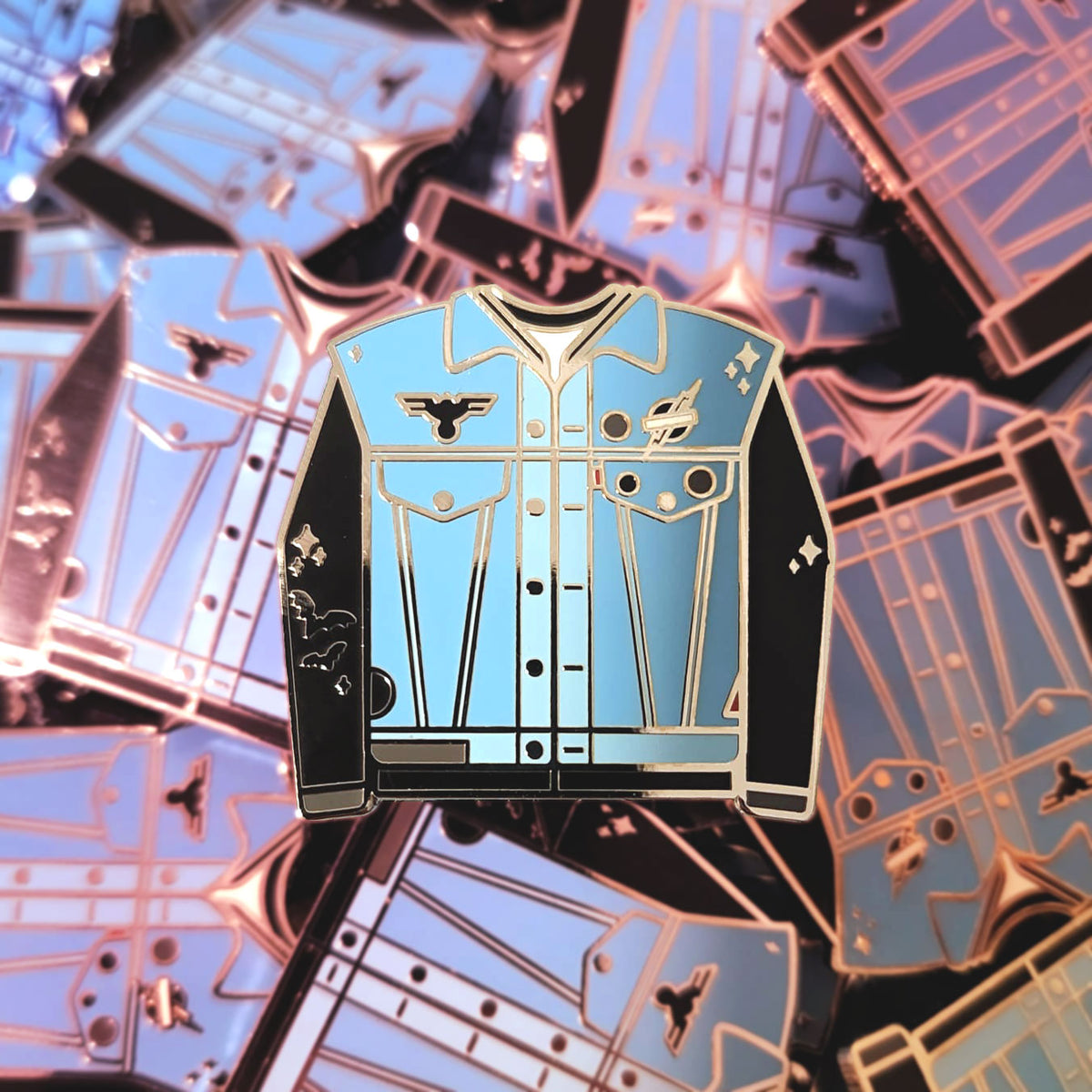 Eddie Munson jacket hard enamel pin - view 5 | Funky Punky Designs