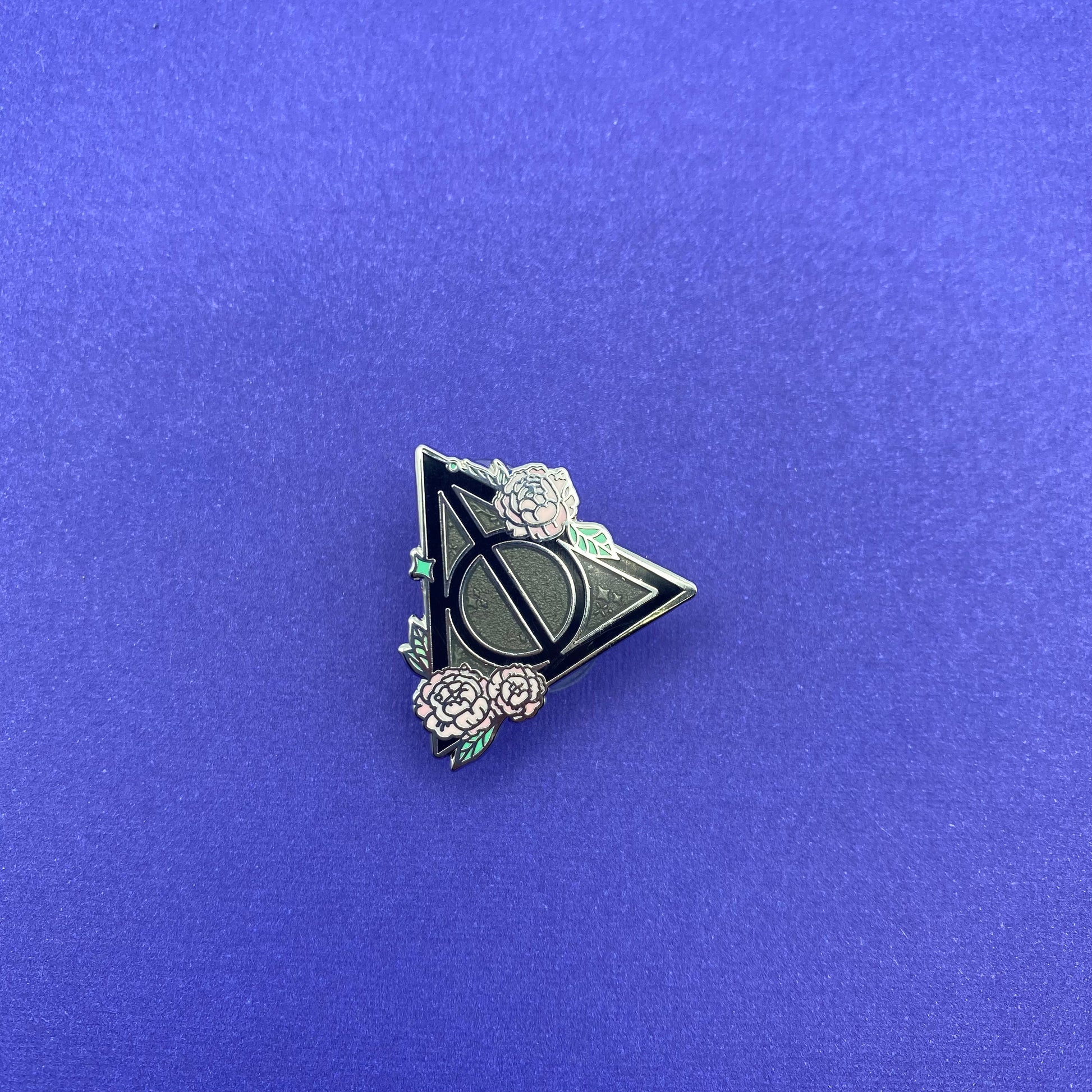 Magic shape stained glass hard enamel pin - view 2 | Funky Punky Designs