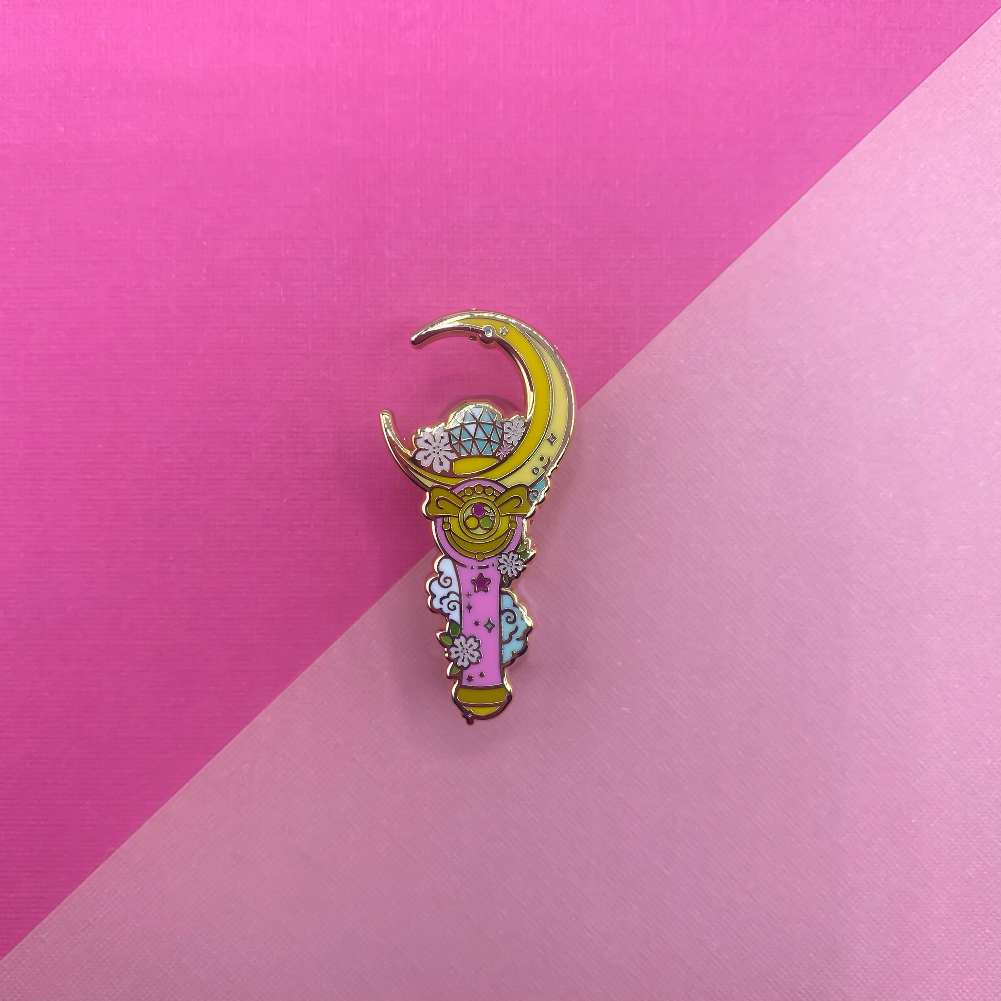 Sailor Moon transformation wand hard enamel pins - view 2 | Funky Punky Designs