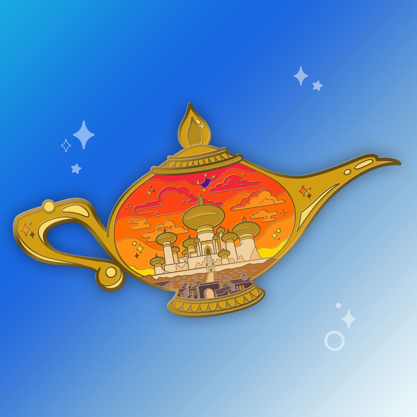 Aladdin Agrabah destination hard enamel pin - view 4 | Funky Punky Designs
