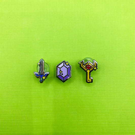 Legend of Zelda item keychain and mini enamel pins series 1 - view 2 | Funky Punky Designs