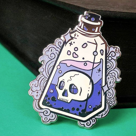 Draught of the Living Death potion hard enamel pin - view 4 | Funky Punky Designs