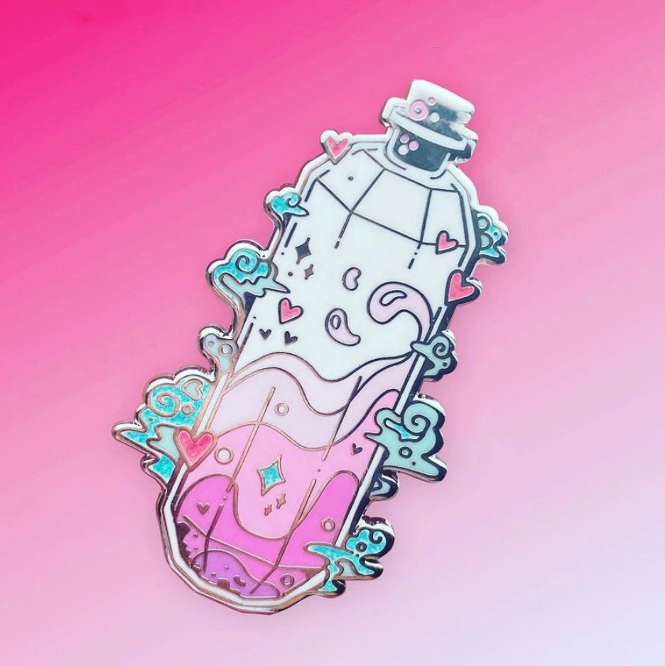 Love potion hard enamel pin - view 5 | Funky Punky Designs