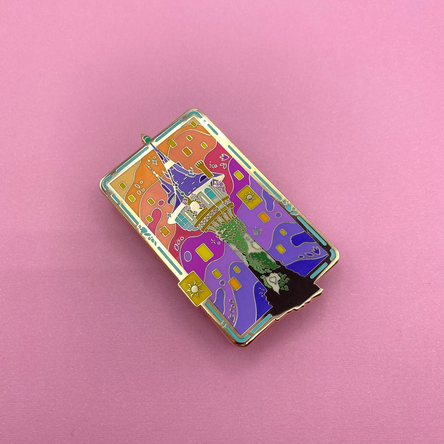 Tangled floating lanterns destination hard enamel pin - view 3 | Funky Punky Designs