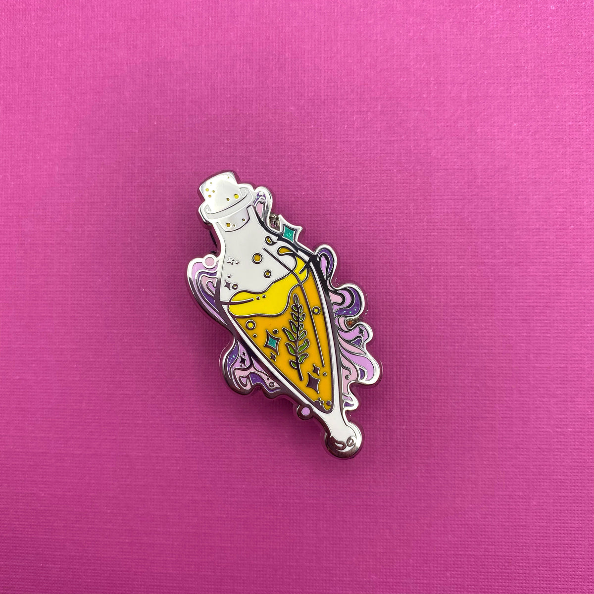 Liquid Luck Felix Felicis potion hard enamel pin - view 2 | Funky Punky Designs