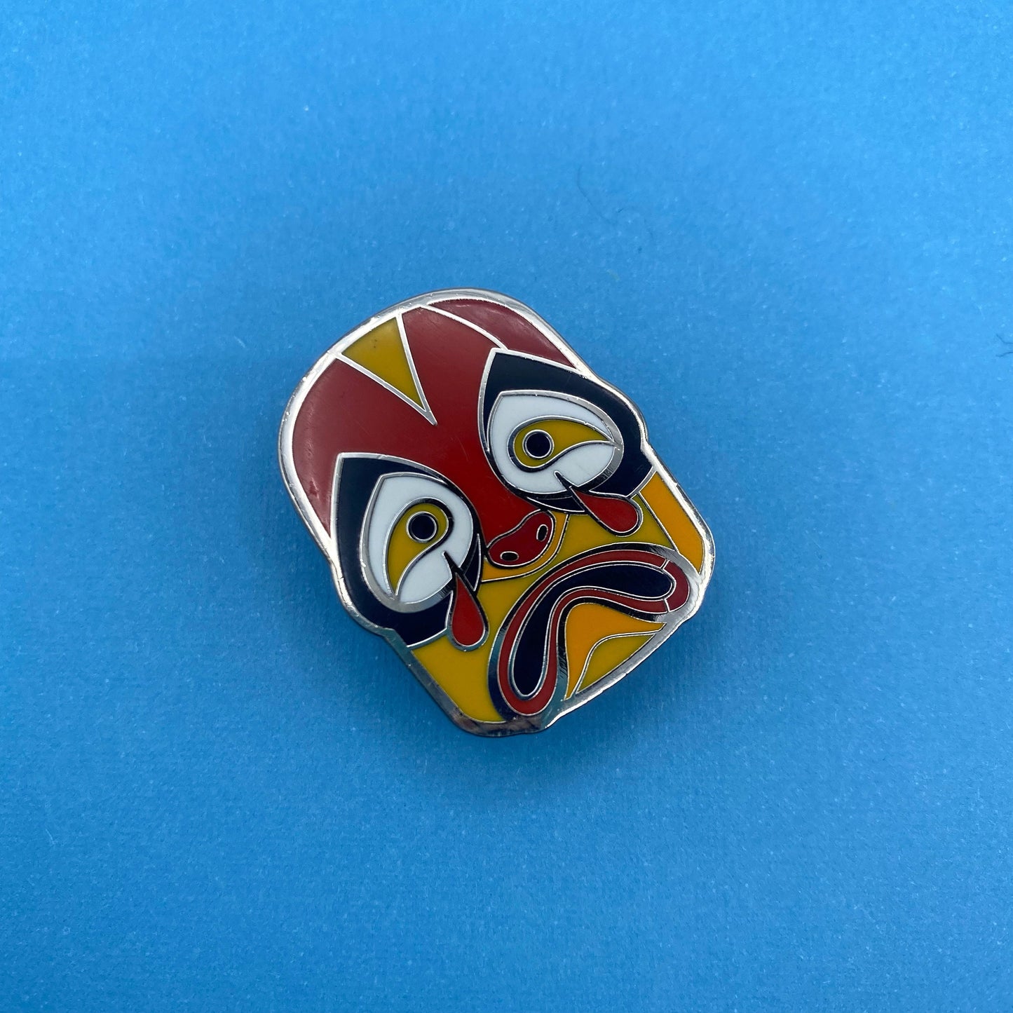 Sokka Fire Festival mask hard enamel pin - view 2 | Funky Punky Designs