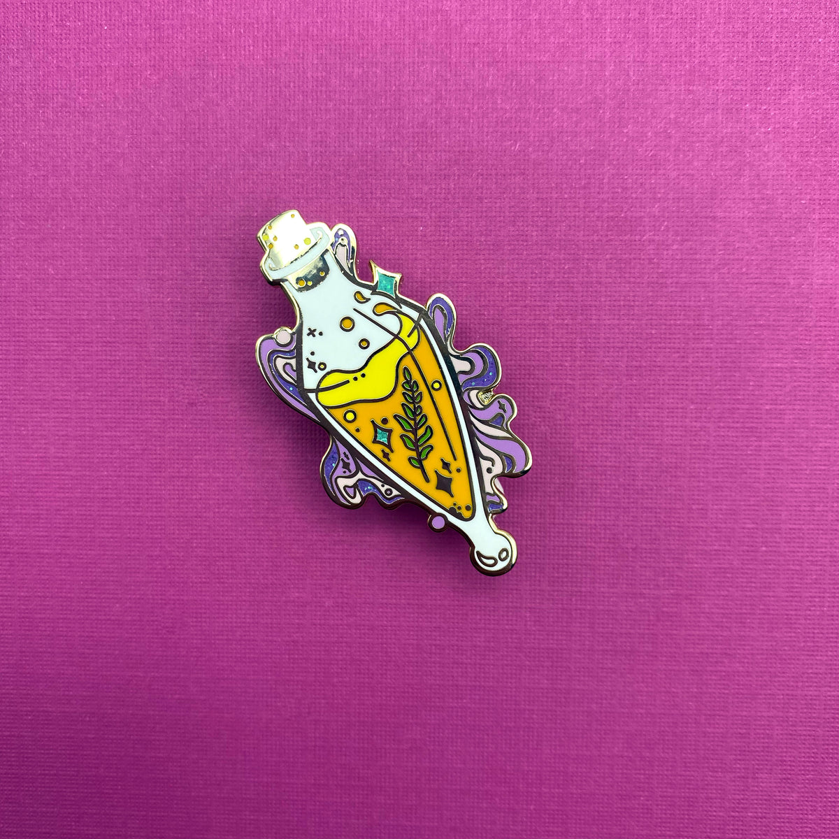 Liquid Luck Felix Felicis potion hard enamel pin - view 4 | Funky Punky Designs