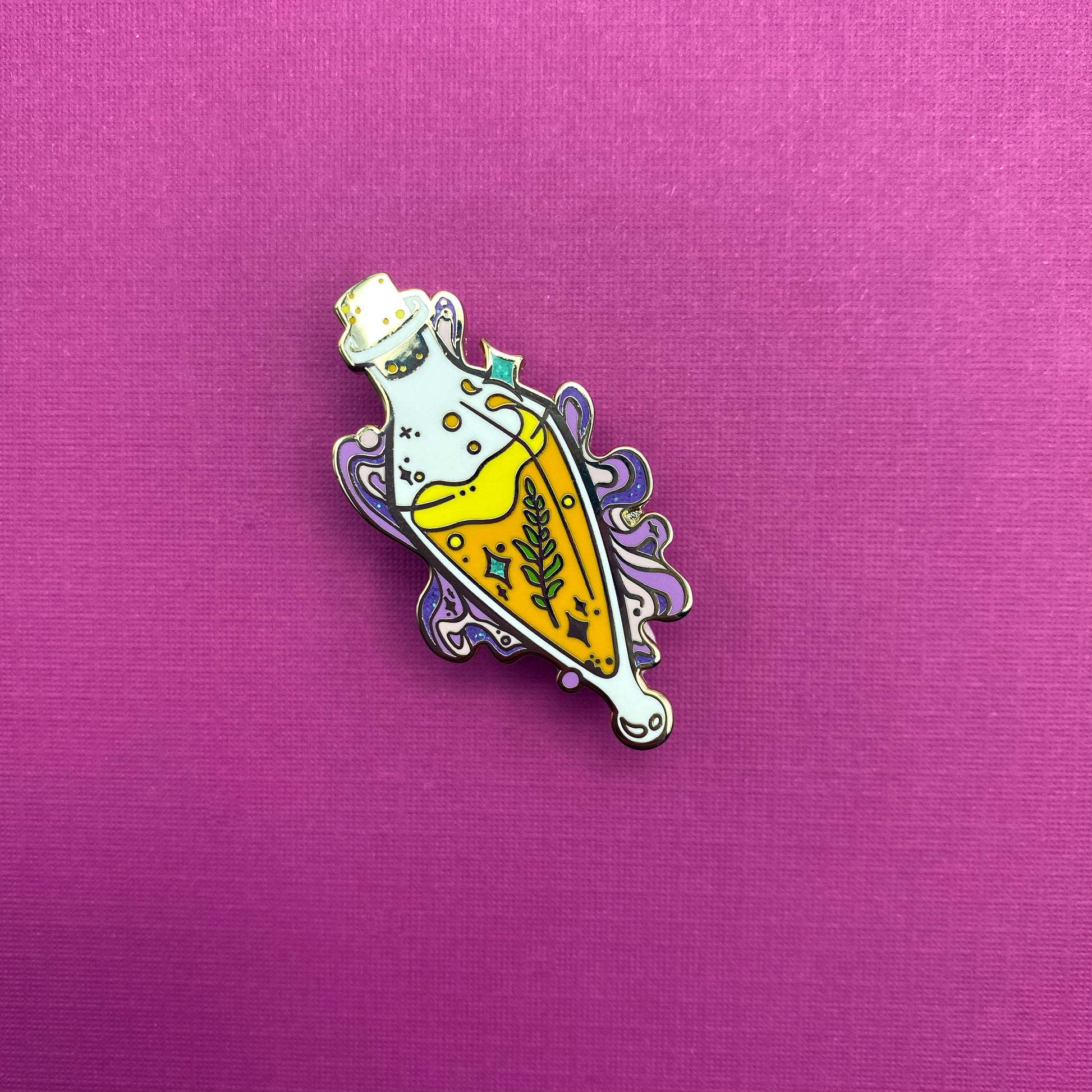 Liquid Luck Felix Felicis potion hard enamel pin - view 4 | Funky Punky Designs