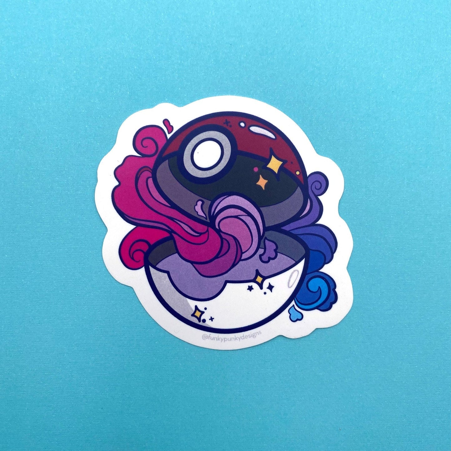 Poke Ball vinyl sticker | Funky Punky Designs