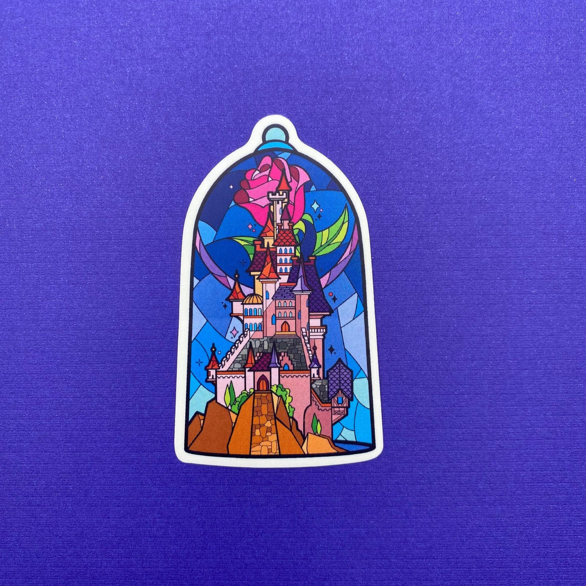 Beauty and the Beast enchanted rose vinyl sticker | Funky Punky Designs