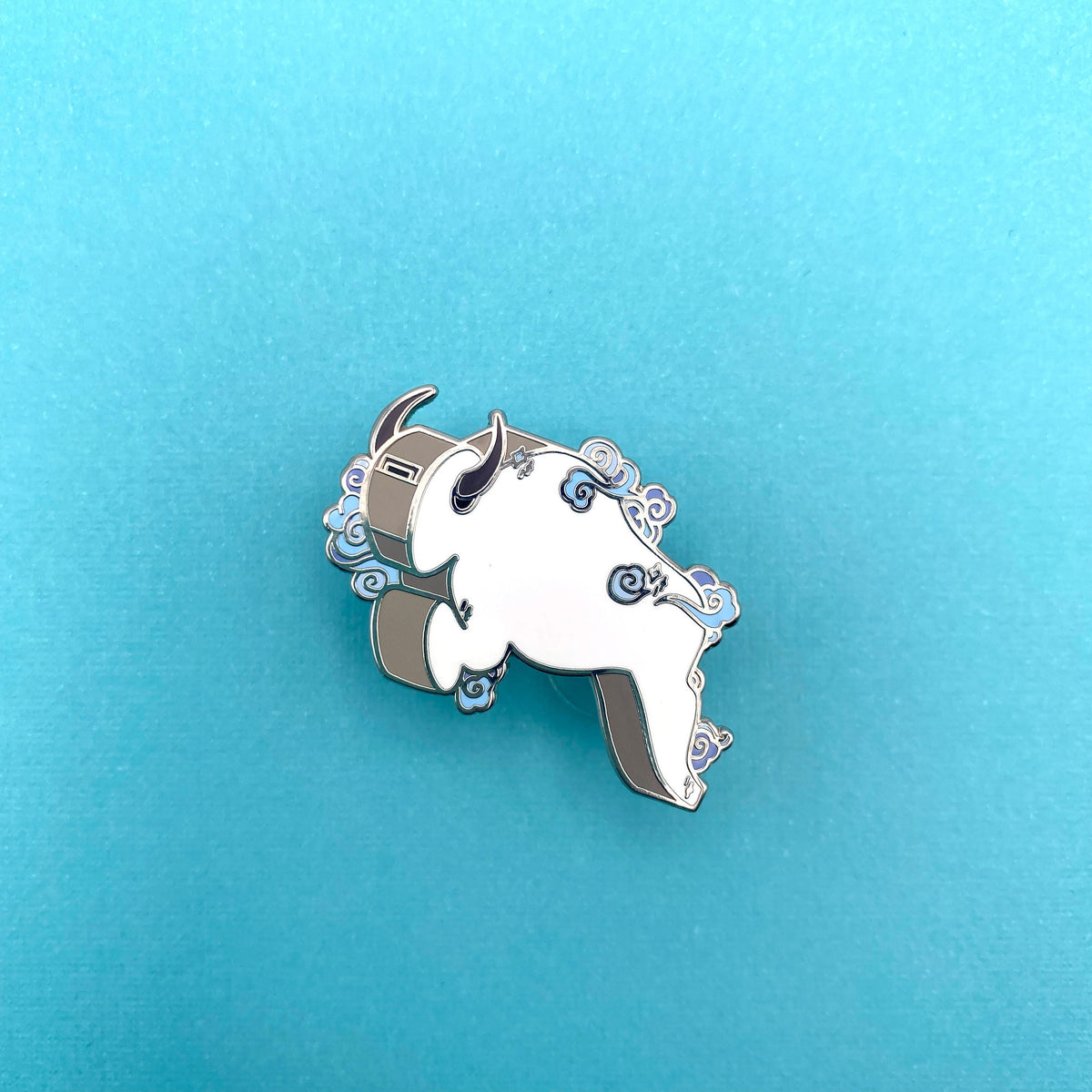 Appa sky bison whistle hard enamel pin - view 2 | Funky Punky Designs