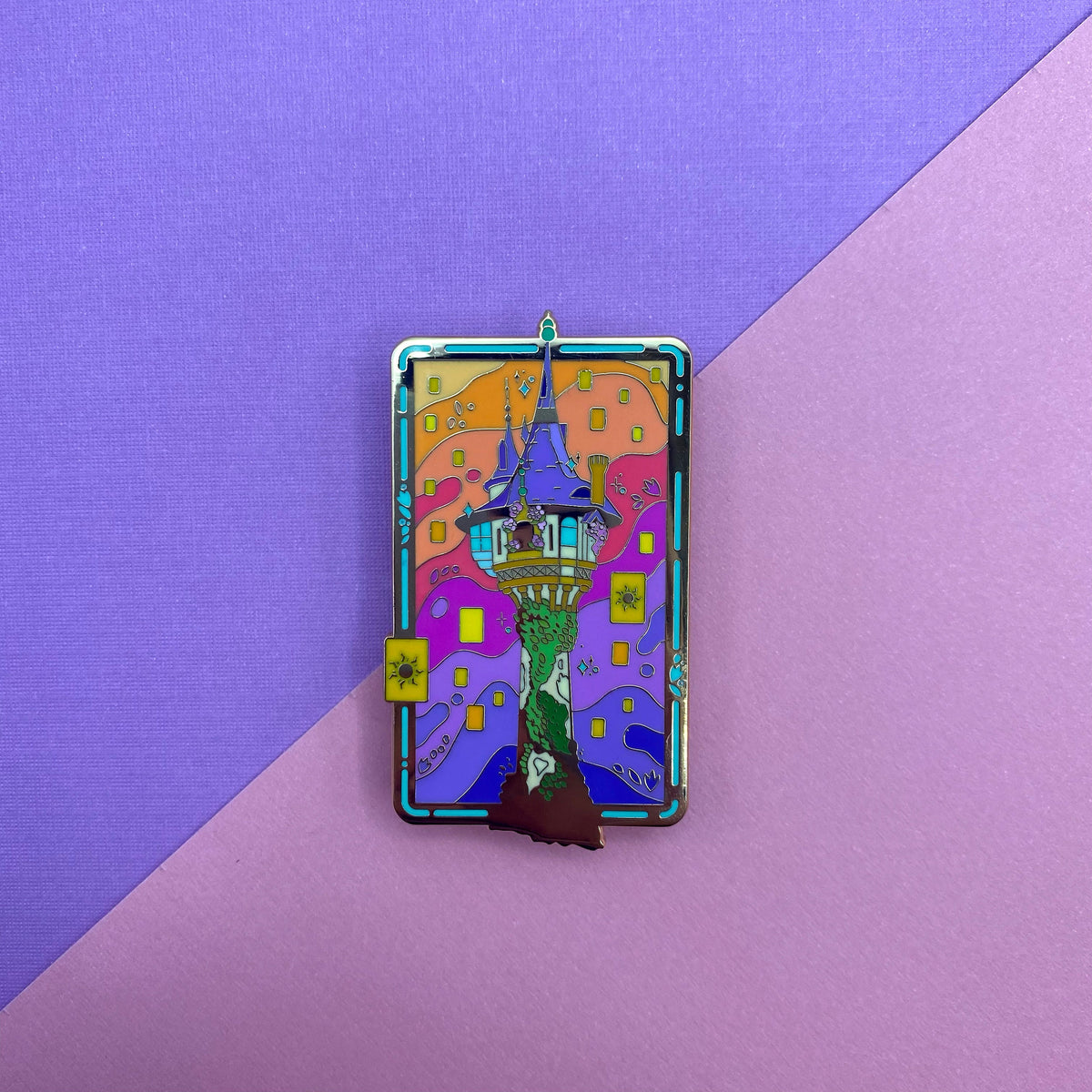 Tangled floating lanterns destination hard enamel pin - view 2 | Funky Punky Designs