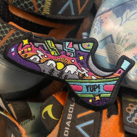 Yup! Climbing Shoe Embroidered Patch