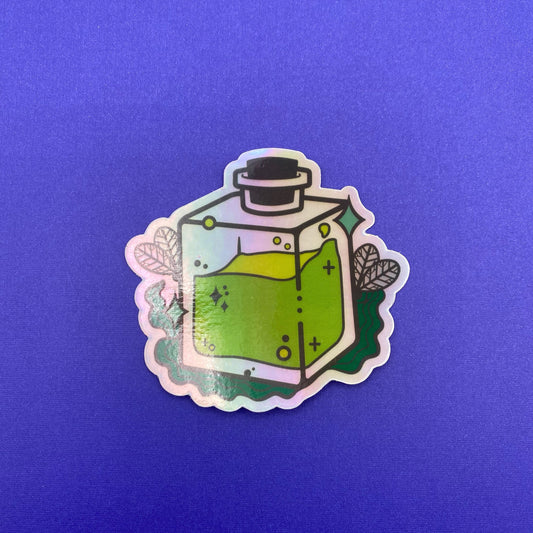 Transformation potion holographic sticker | Funky Punky Designs