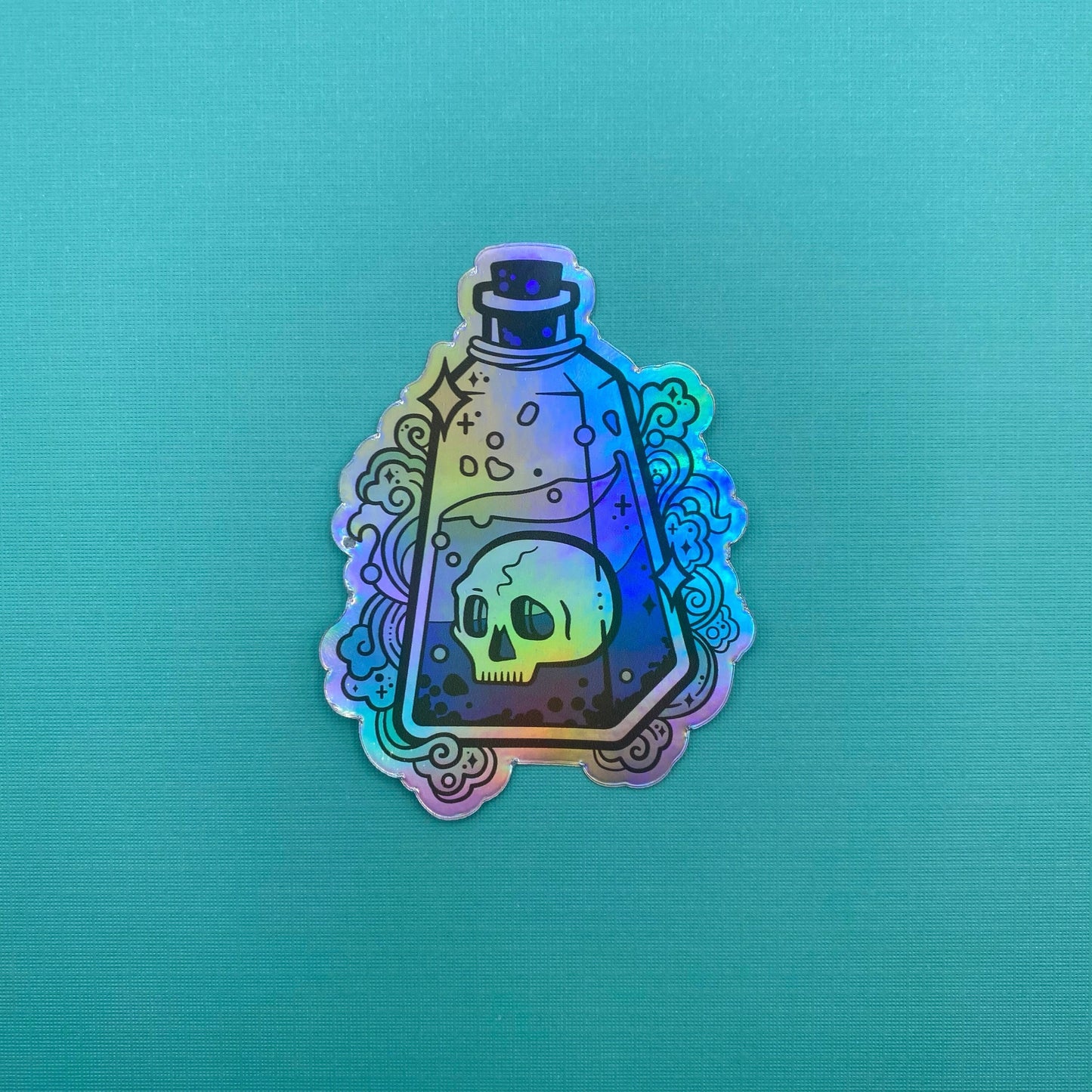 Draught of the Living Death potion holographic sticker | Funky Punky Designs
