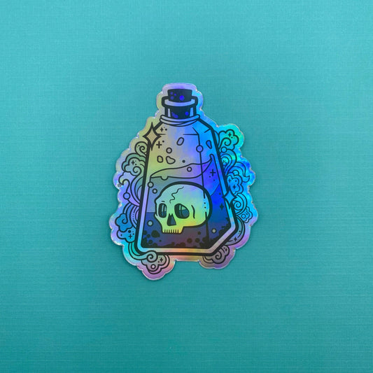 Draught of the Living Death potion holographic sticker | Funky Punky Designs
