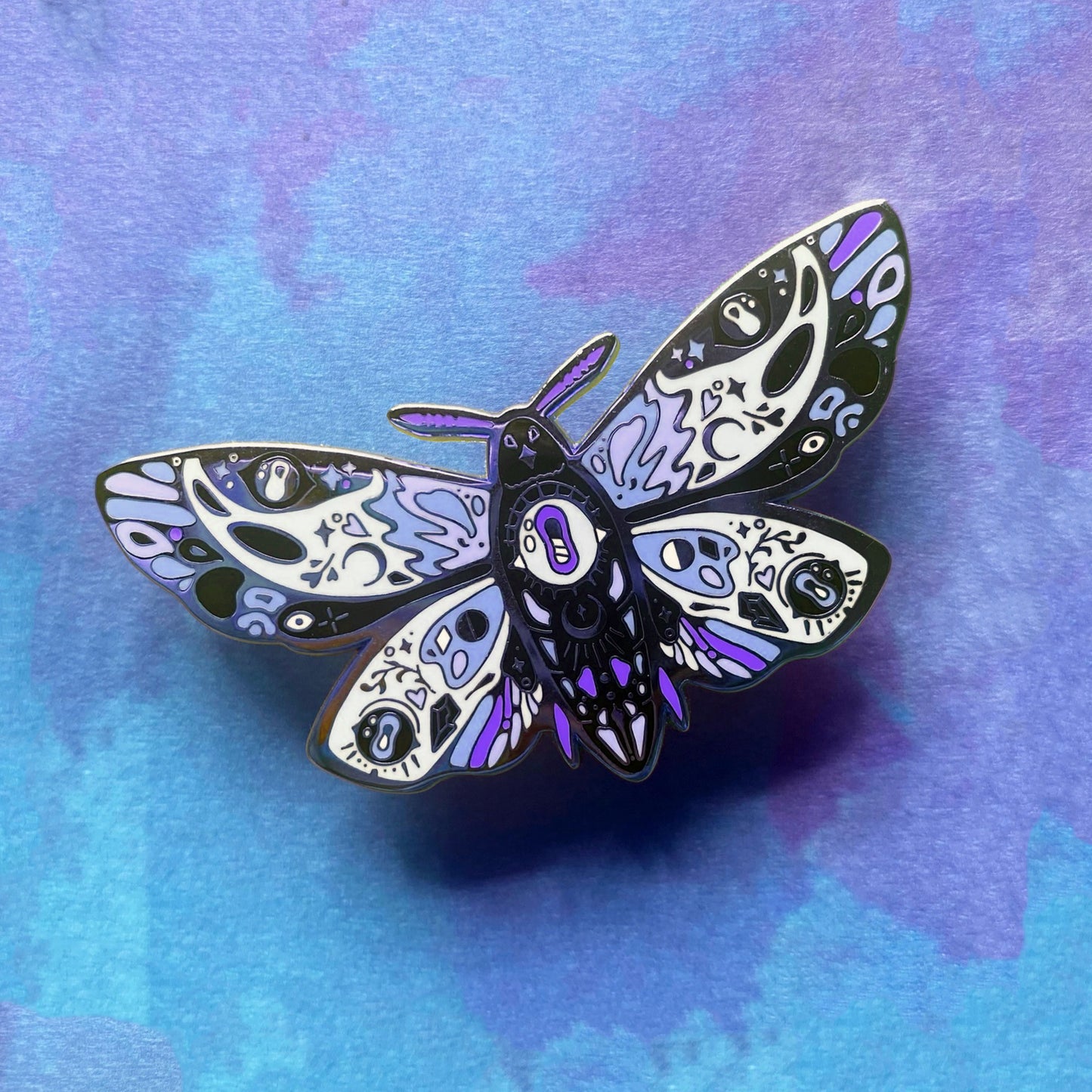 Mystic moth celestial hard enamel pin | Funky Punky Designs