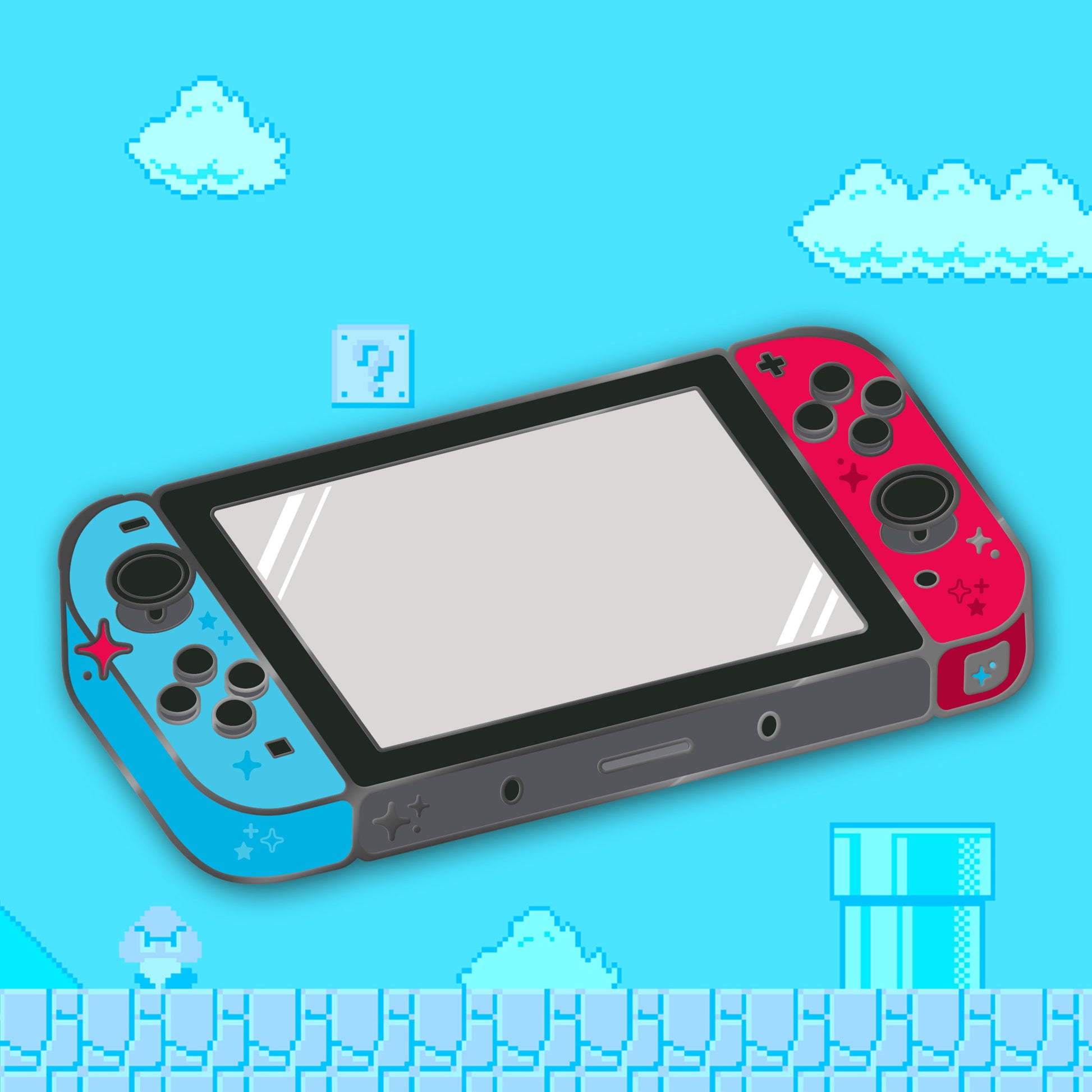 Nintendo Switch console hard enamel pin - view 8 | Funky Punky Designs